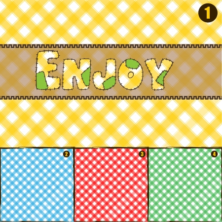 4 Colour Pic Nic Pattern Texture. のイラスト素材