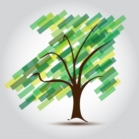 Multicolored tree for Business card のイラスト素材