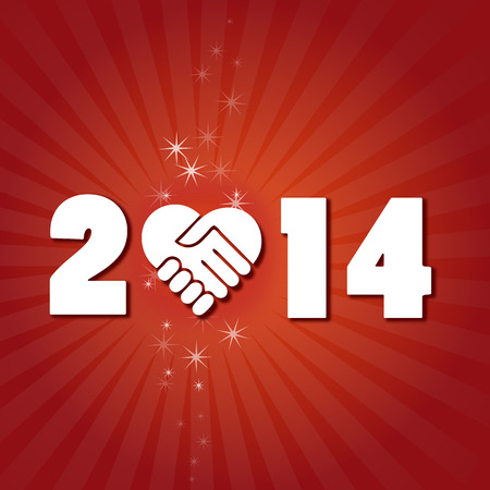 Happy new year  2014のイラスト素材