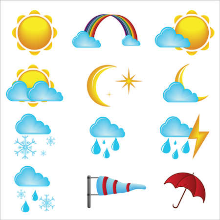 Weather iconsのイラスト素材