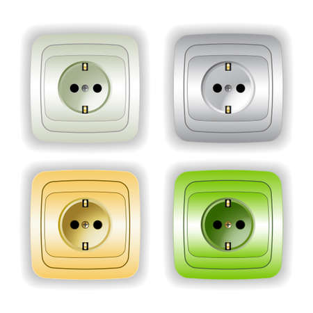 Collection of colored plugsのイラスト素材