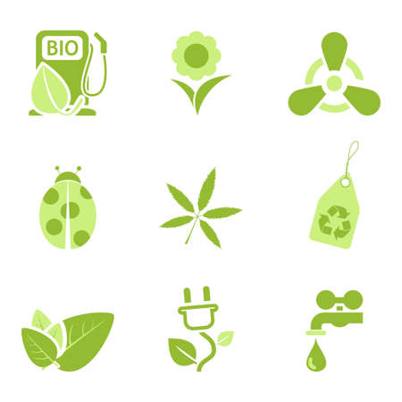 Ecology icons set 3のイラスト素材