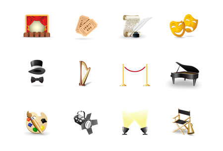 Theater iconsのイラスト素材