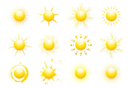 Sun iconsのイラスト素材