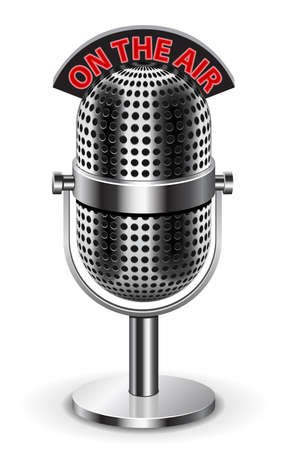 "On the air" microphoneのイラスト素材