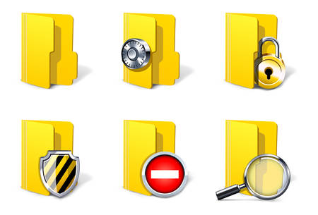 Computer security concepts. Foldersのイラスト素材