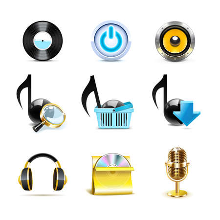 Music icons | Bella seriesのイラスト素材