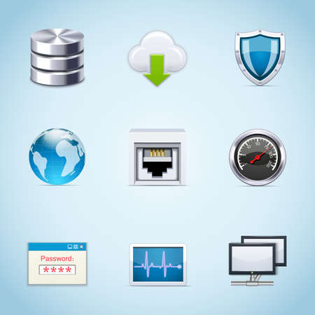Network iconsのイラスト素材