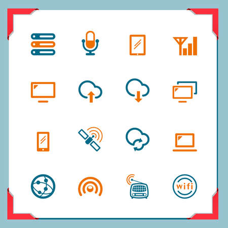 Wireless technology   In a frame seriesのイラスト素材