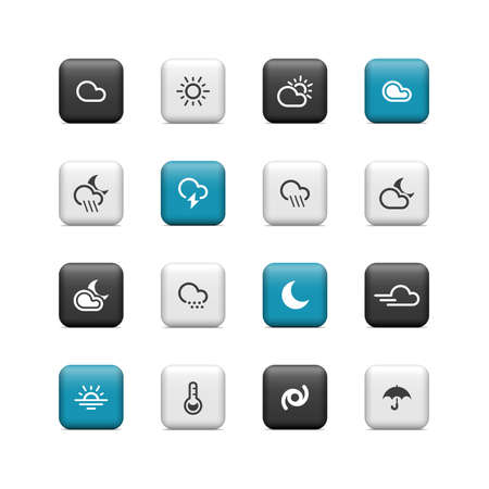 Weather buttonsのイラスト素材