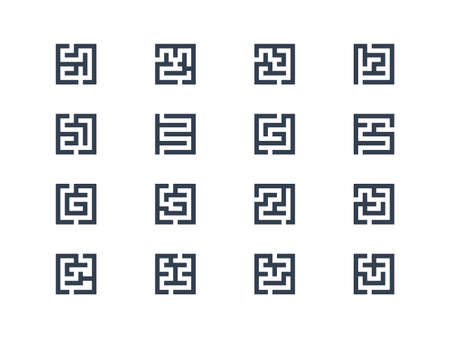Abstract maze symbolsのイラスト素材