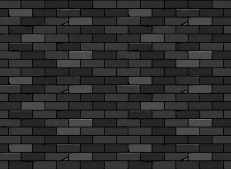 Wall brick seamless pattern Black. Vector designのイラスト素材