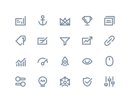 Search optimization engine icons. Line seriesの写真素材