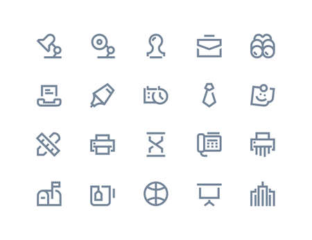 Business and office icons. set Line seriesのイラスト素材