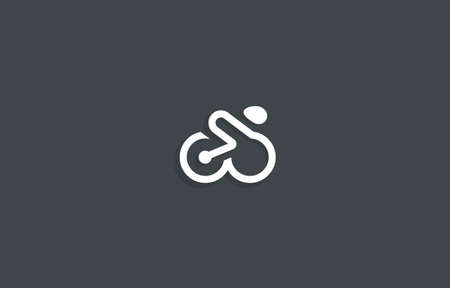 Cycling icon vectorのイラスト素材