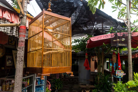Bird Cage in front houseの写真素材