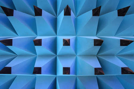 Blue sponge tip in abstract pencil form closeupの写真素材