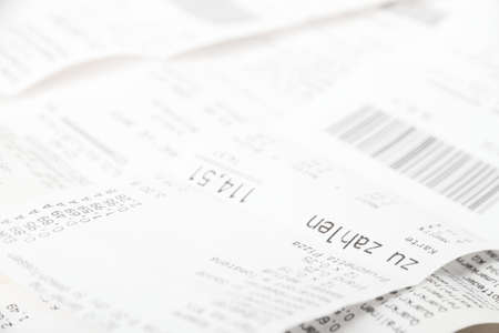 German Euro invoice as background, close upの写真素材