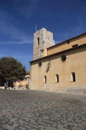 ANTIBES, FRANCE - AUG 30, 2014: Cathedral of Notre Dame Antibes, editorialのeditorial素材