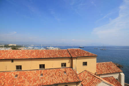 Antibes, FRANCE - 30 August 2014: View from studio and museum of Pablo Picasso, editorialのeditorial素材