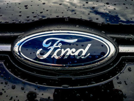 Germering Auto Show, September 20, 2015 Germany - Sunday, Ford logoのeditorial素材