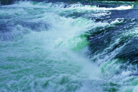 Rhine waterfall, sometimes different, horizontal two, blurredの写真素材