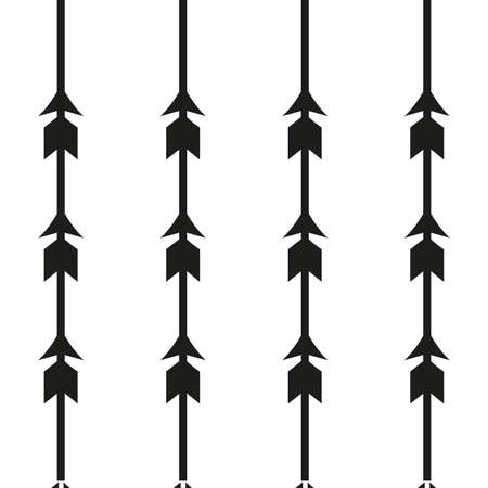 Abstract seamless arrow pattern, black and whiteのイラスト素材