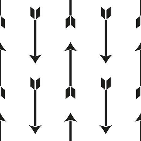Abstract seamless arrow pattern, black and whiteのイラスト素材