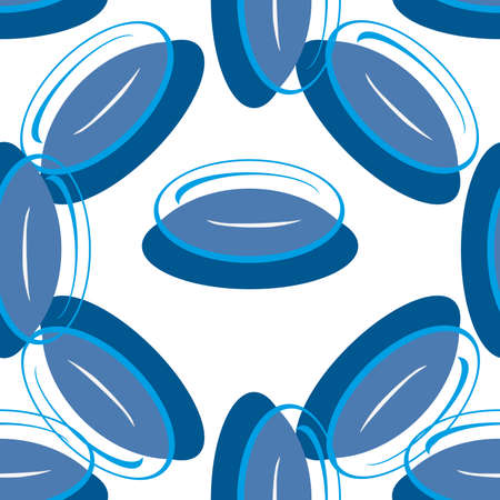 Water drops as seamless decor pattern blueのイラスト素材