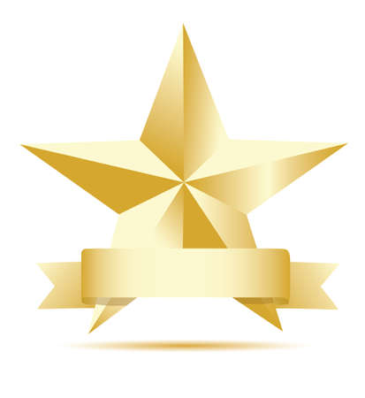 Star gold labelのイラスト素材