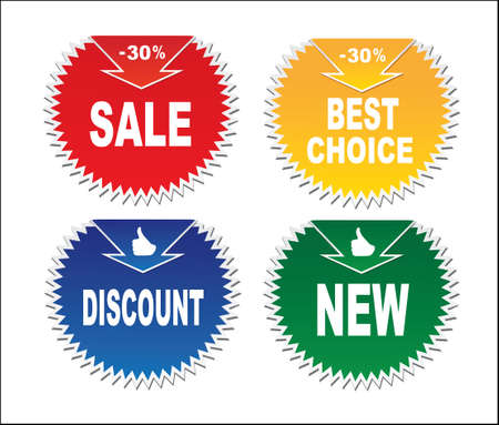 Tags - sale, discount,new,best choice. Vectorのイラスト素材
