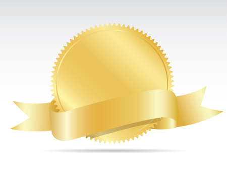 Blank gold labelのイラスト素材