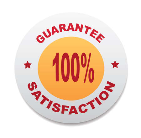 100 guarantee. Satisfaction guaranteed icon.のイラスト素材