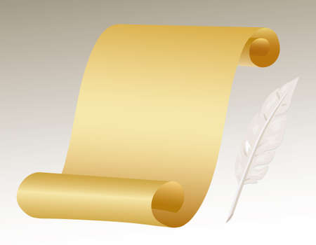 Scroll of old paper.のイラスト素材