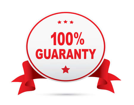 Labels - Guaranty 100. Vectorのイラスト素材