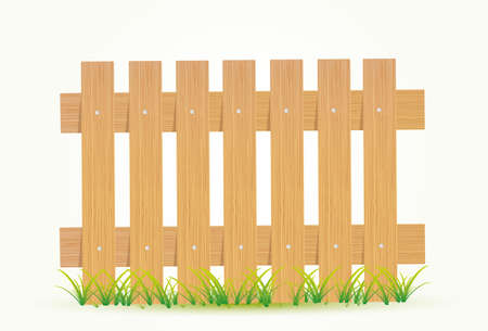 Wooden fence. Vectorのイラスト素材