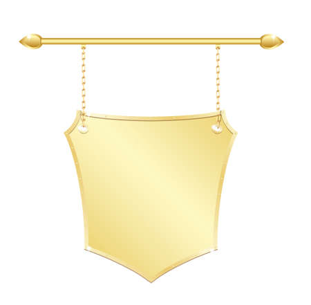 Golden plate signのイラスト素材