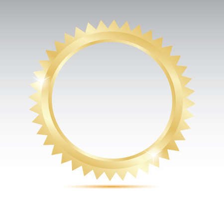 Blank  gold label.のイラスト素材