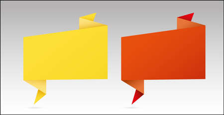 Origami Ribbon Vectorのイラスト素材