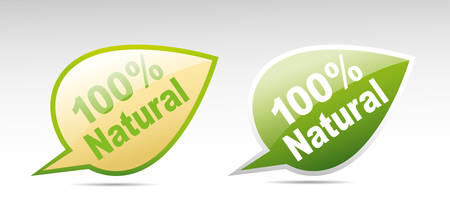 100 natural - stickers.のイラスト素材