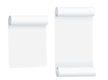 Paper scroll. Vector.のイラスト素材