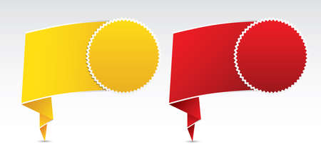 Set of origami bannersのイラスト素材