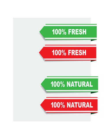 natural and fresh ribbonsのイラスト素材