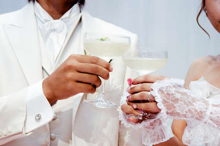 Toast toast in the postwedding receptionの写真素材
