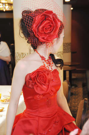 Marriage bride of gorgeous color dressの写真素材