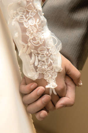 How the bride and groom love, weddingの写真素材
