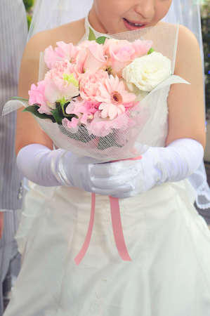 Ornate web dengue bouquet, weddingの写真素材