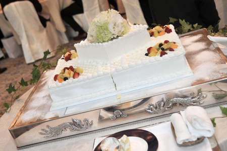 State after the cake cuttingの写真素材