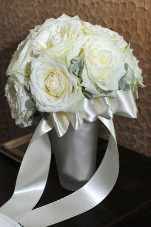 Elegant and luxurious rose Wedding Bouquet, Bridal imageの写真素材