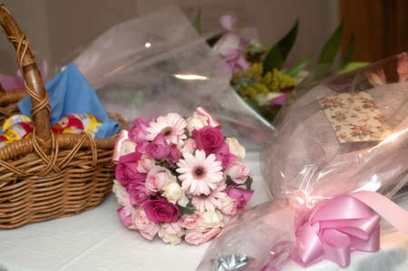 State in your preparation chamber after adjournment in the post-wedding receptionの写真素材